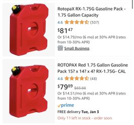 Rotax 1.75 Gallon Spare Gas Tank