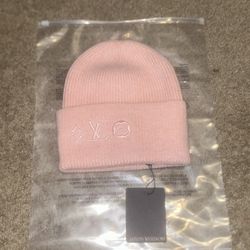 “Pink Monogram Winter Beanie – Premium Quality”