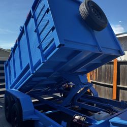 New 8x4x12 Scissor Lift Hydraulic Dump Trailer Fully Loaded With Accessories 💎
