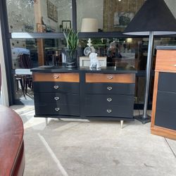 MCM Long Black Dresser