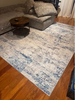 8x10 Area Rug - Blue Gray White