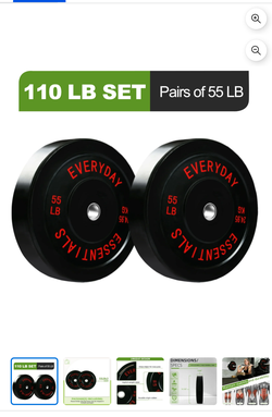 2 55lb (110lbs total) bumper plates balance form is brand