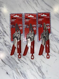 Milwaukee 6 in. Torque Lock Long Needle Nose Locking Pliers with Durable Grip