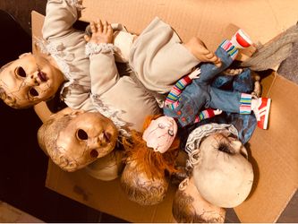 Box Of Halloween Dolls