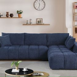 Lounge Style L-shaped Modular Chaise Sectional Sofa Couch
