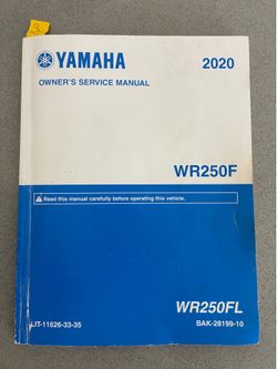 Yamaha WR250F OEM Service Manual
