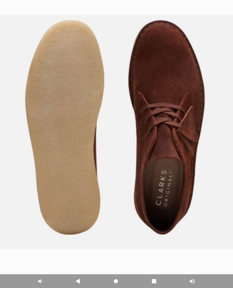 Clarks Roan Suede Chukka Boots With Crepe Sole Il