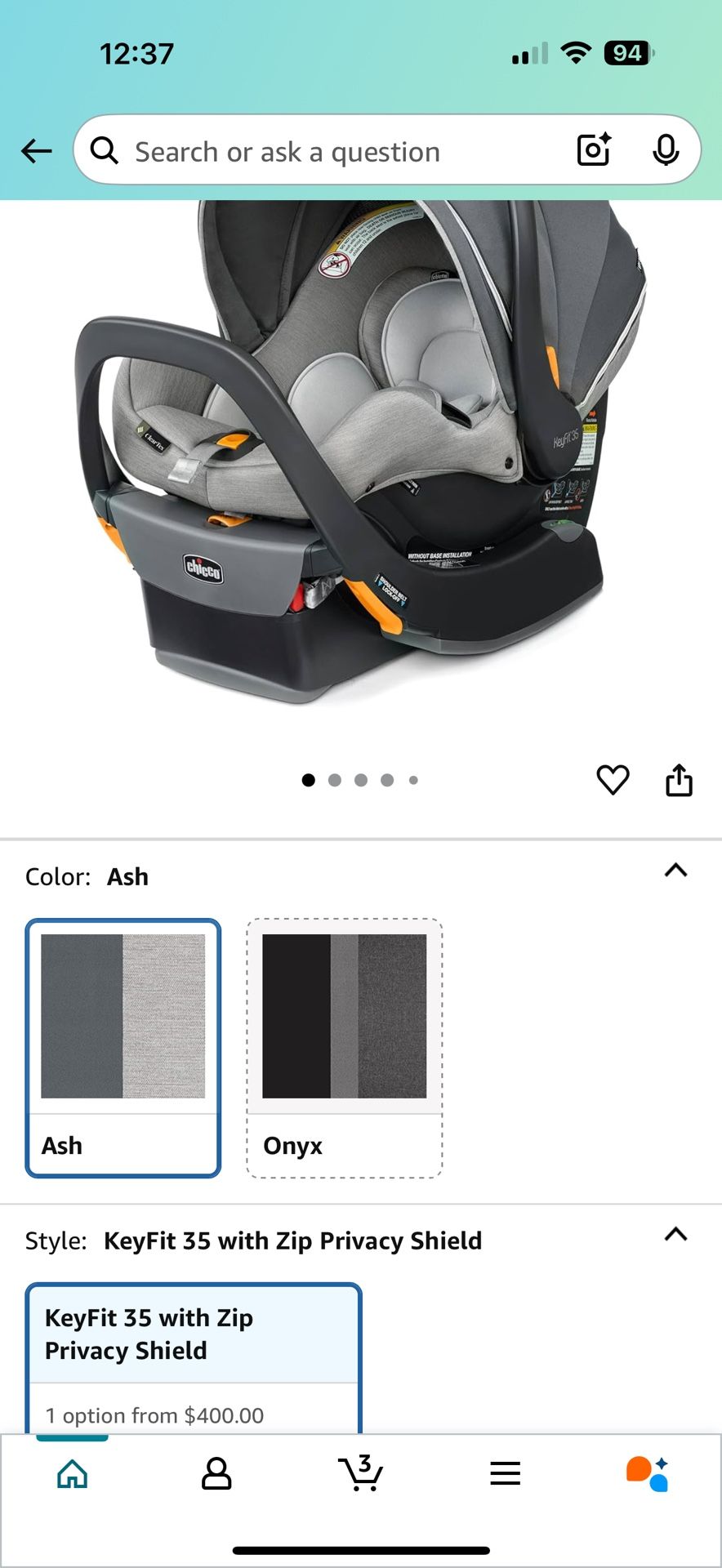 Chico Baby Car Seat With Stroller Attachment