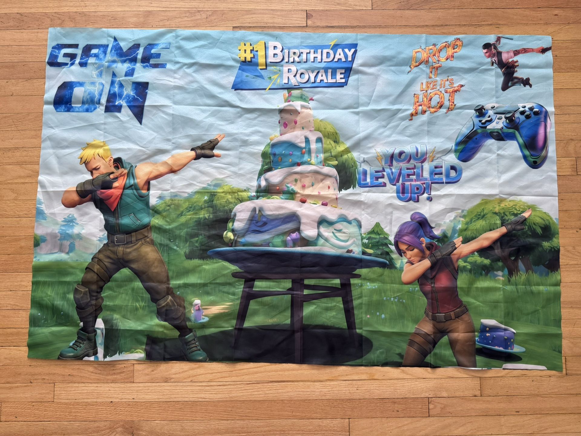 Fortnite Backdrop and Birthday Banner