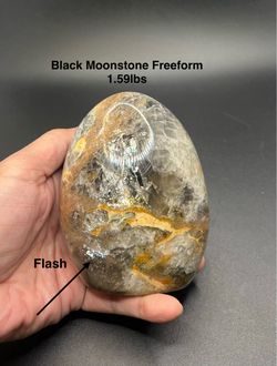 Black Moonstone Stone from Madagascar 1.59lbs