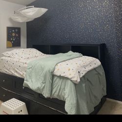 Solid Wood Two Twin Bed