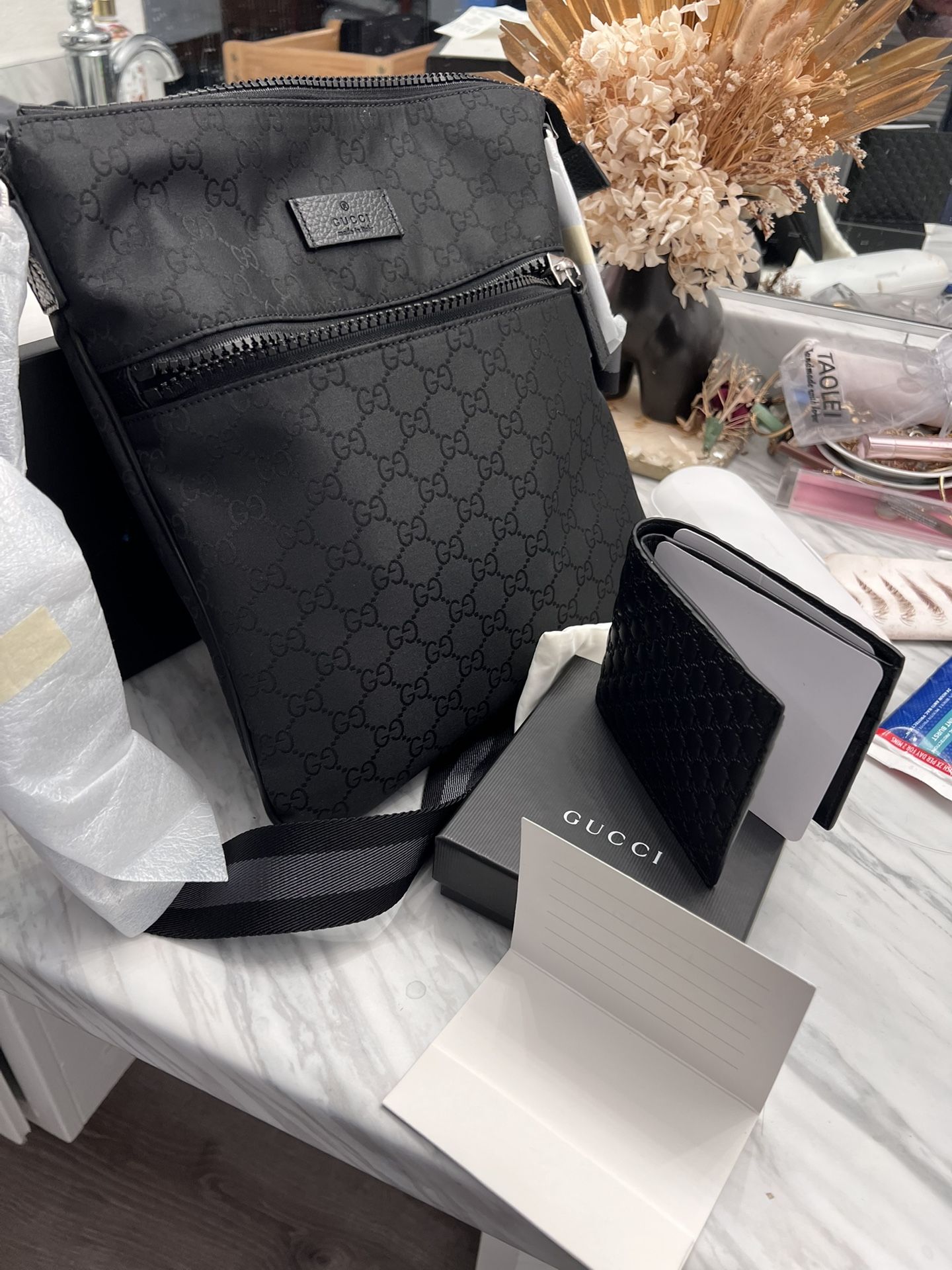 Men’s Gucci Tote Bag And Matching Wallet Bundle