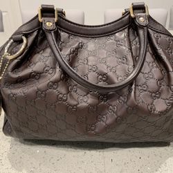 Authentic Gucci Sukey Tote Chocolate 