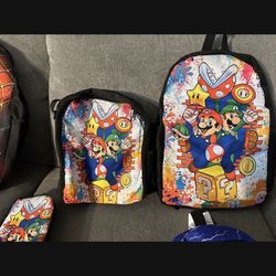 Mario Brother, Three-Piece Backpack Set