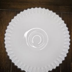 Fenton Silver Crest Footed Cake Plate 