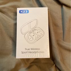 Black k23 true wireless sport headphones