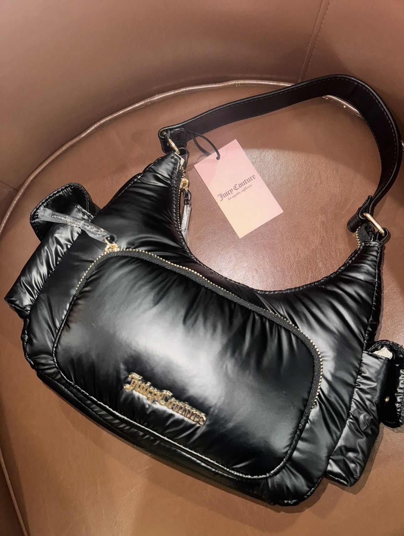 New Juicy Couture Black Puffer Bag