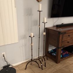 Tall Standing Candle Holder X 3
