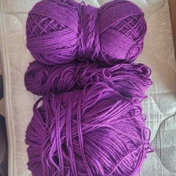 Purple Acrylic Yarn