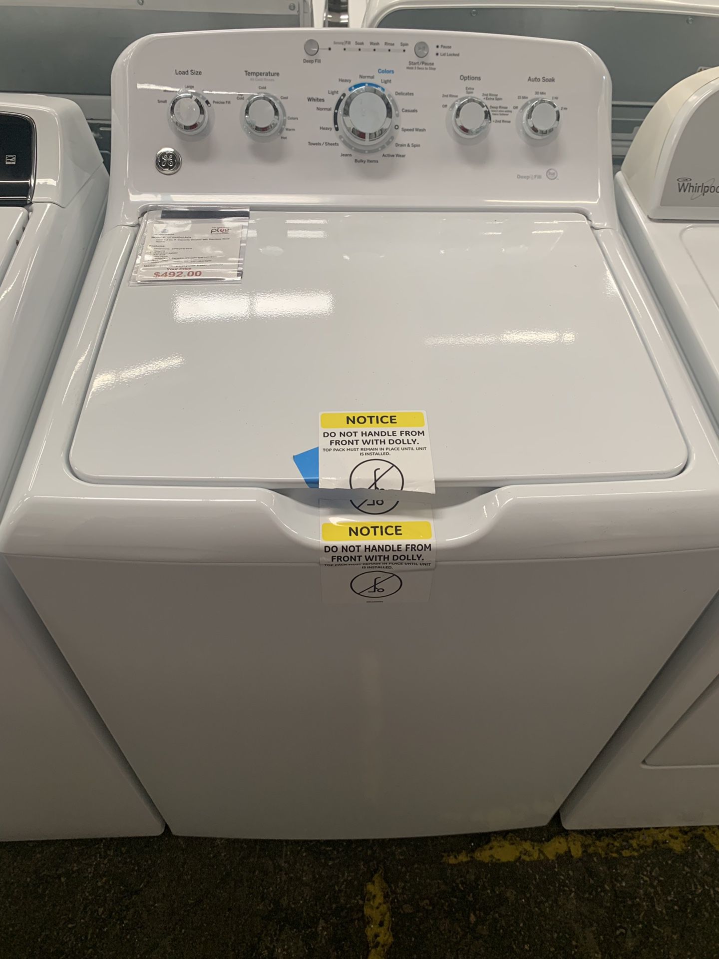 New Ge Top Load Deep Fill Washer 4.2 cubic ft