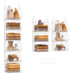 3 Hanging Closet Organizer Clothes Hanging Shelves