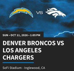 Broncos vs Chargers NFL Ticket – Oct 11, 2026
