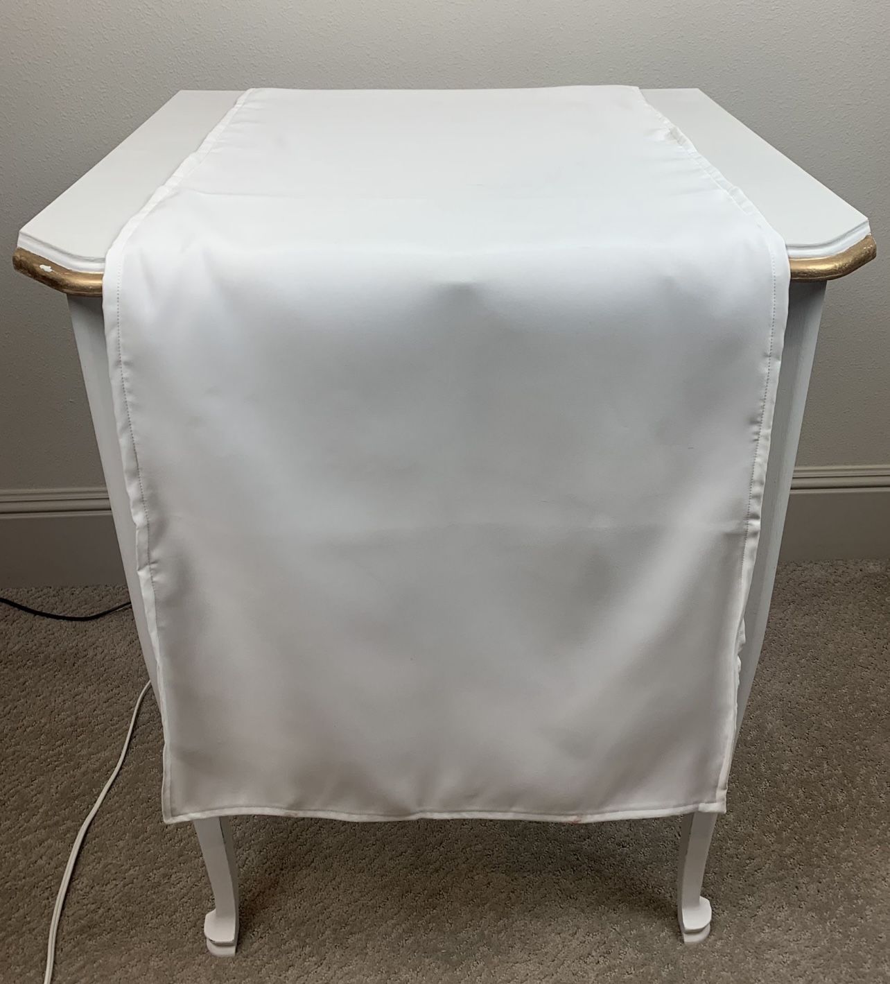 White Polyester Table Runner 