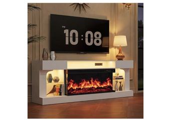 New, 70”tv Stand With Fireplace (Already Assembled)
