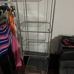 Glass Display Stand / Cabinet / 5 Removable Shelves