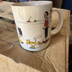 Vintage Popeye olive Oyl Coffee Mug 