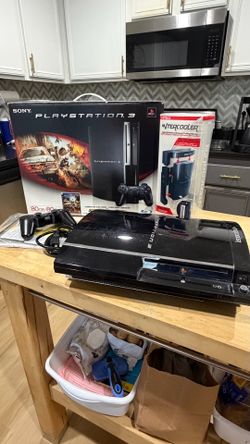 Fat Sony Playstation 3 80gb Backwards Compatible w/ Original Box Nyko Intercooler