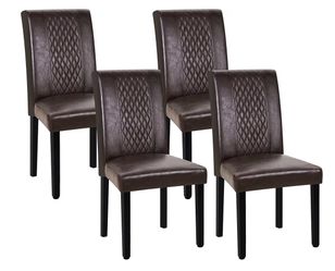 Brand New Set of 4 Brown Dining Chairs