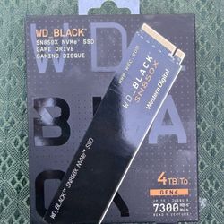 WD_BLACK SN850X 4TB NVMe M.2 SSD (PCIe Gen4) – $800