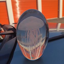 Glass Jellyfish Decor/ Paperweight.