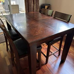 Dining Table - 8 Counter Height Chairs