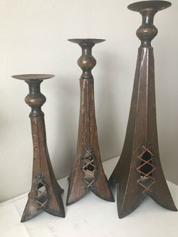 Floor Height Tee Pee Design Candle Holders