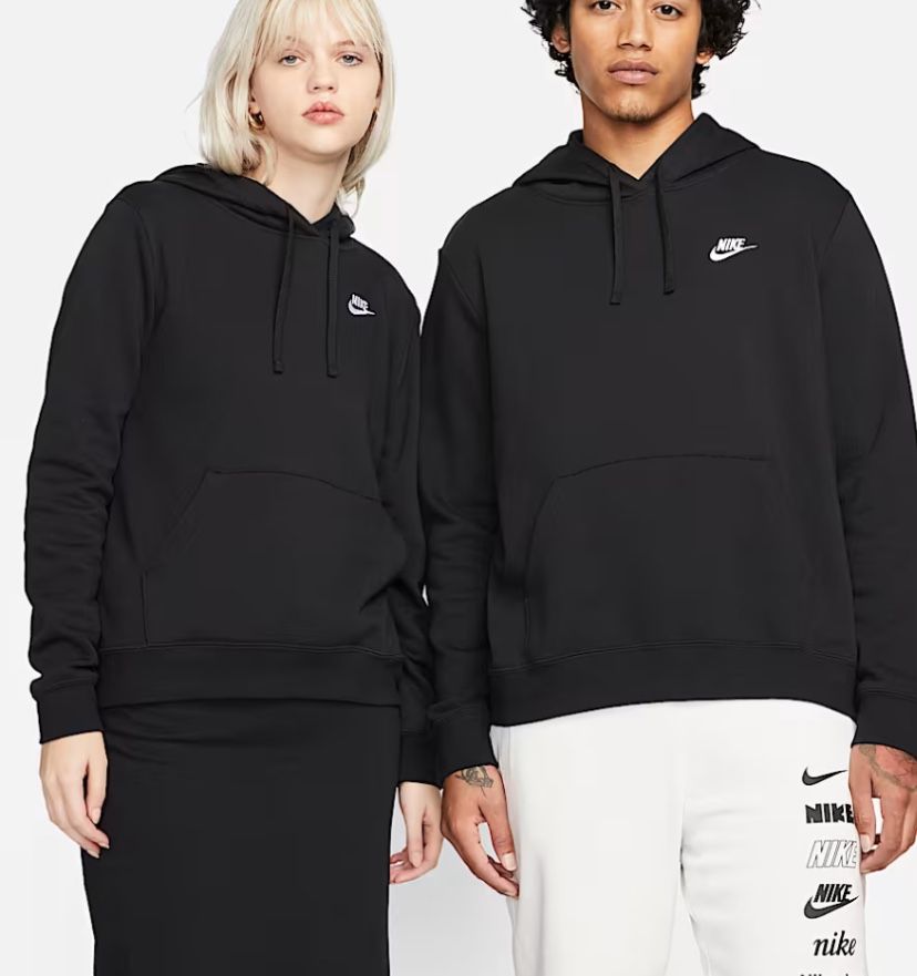 NEW Nike Women's Small Sportswear Club Fleece Pullover Hoodie - Black DQ5793-010