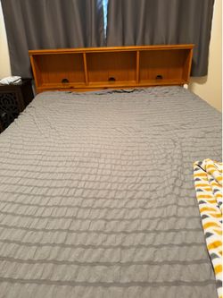 Pottery Barn kids full size platform bed with platform mattress