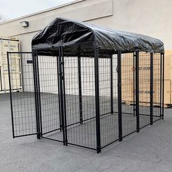 BRAND NEW $290 Large Heavy Duty Kennel with Cover (8 x 4 x 6 FT) Dog Cage Crate Pet Playpen