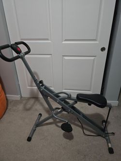 FREE - Sunny Health & Fitness Smart Row-N-Ride Glute & Leg Trainer, Foldable Squat Assist Rower with Exclusive SunnyFit App Connection