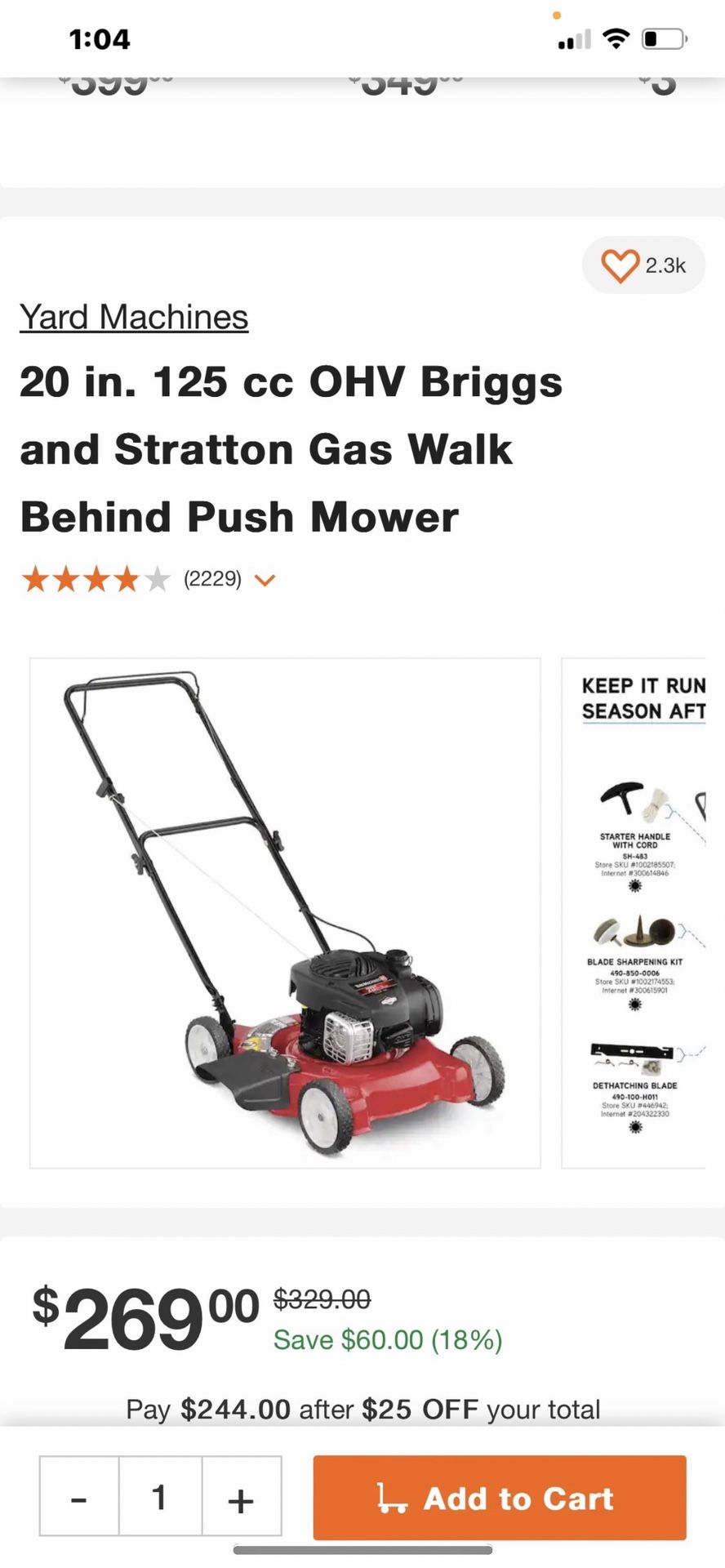 Lawn Mower Gas