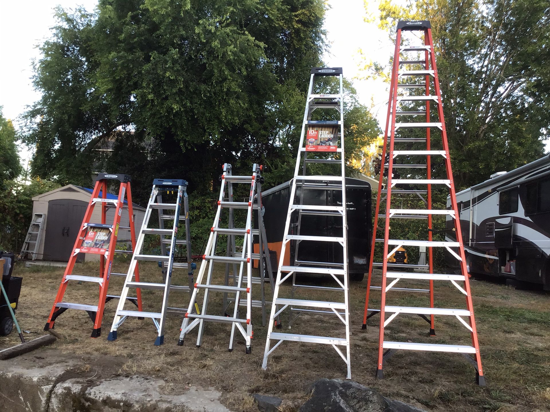 Ladders New , Little Giant, Werner, 6 FOOT 12 FOOT Step Ladder for Sale in Bremerton, WA OfferUp