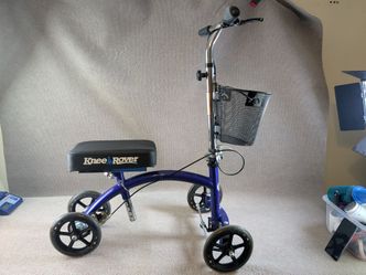 Kneerover Deluxe Steerable Knee Cycle Walker Scooter Blue Kc-06