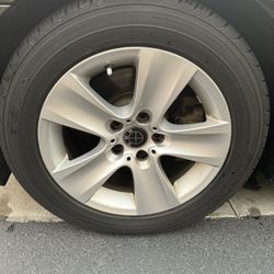 4 BMW RIMS AND TIRES 