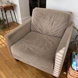 Neutral Colored Living Room Chair 