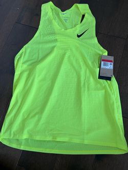 Nike AeroSwift Dri-FIT ADV Singlet Running Shirt FN4231-702 Volt Green Size L