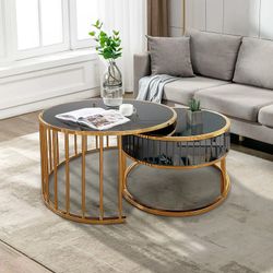 Deluxe Mirrored Coffee Table Gold 