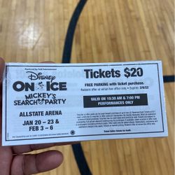 Disney on ice tickets. 5 Tickets For $20 