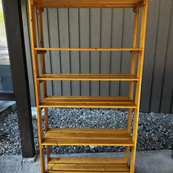 Solid wood bookshelf