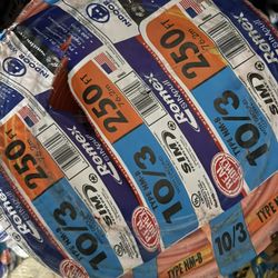 10/3 Romex Wire 250ft Copper Wire New Roll In Original Packing 